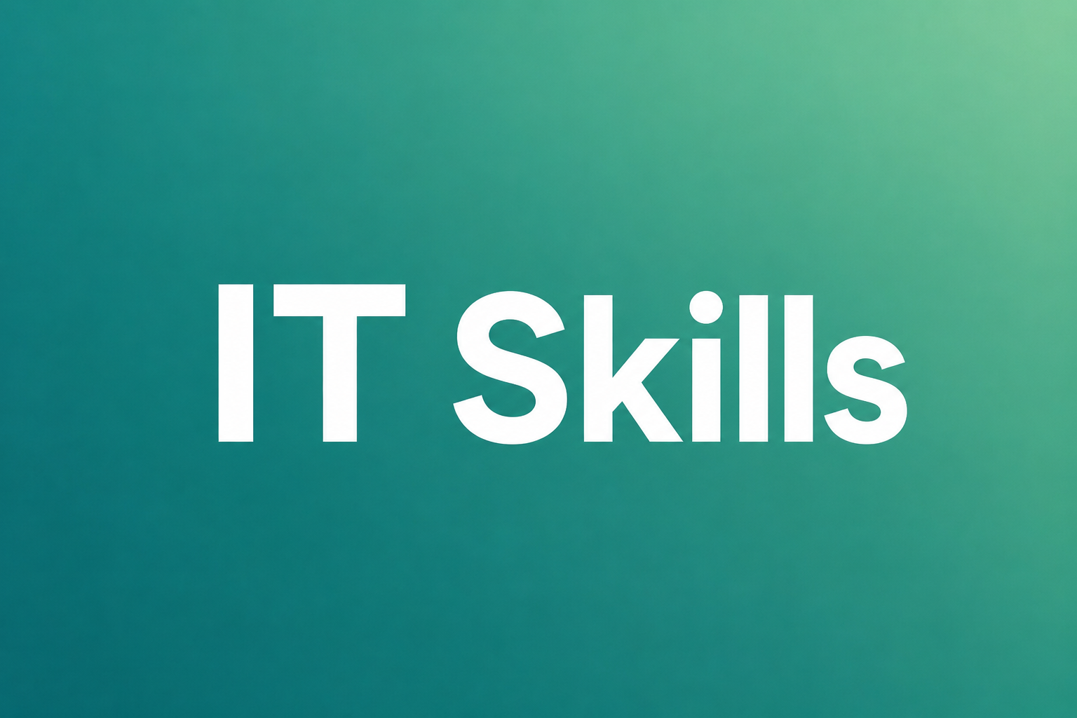IT Skills